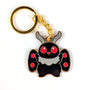 Mothman keychain on white background for clear product view