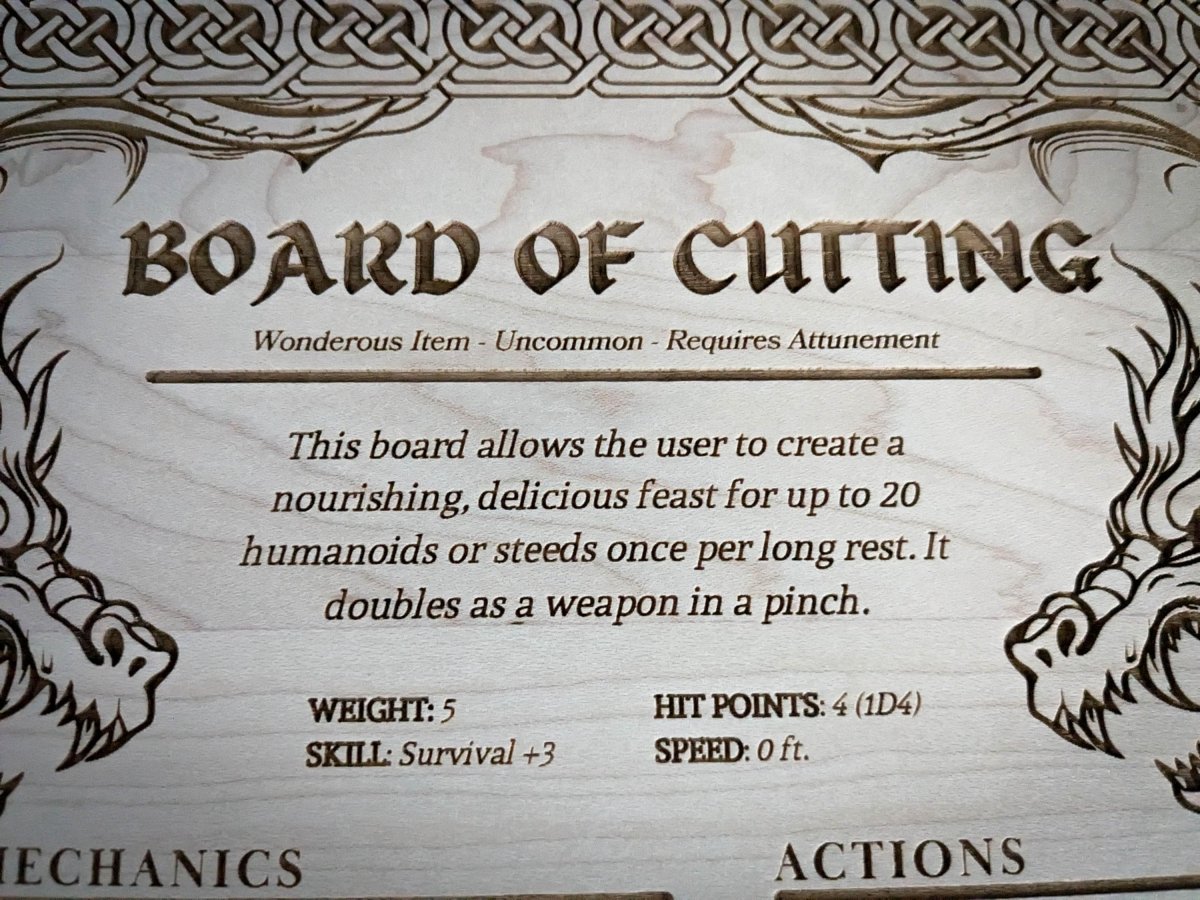 Board of Cutting - The Adorable Alchemist