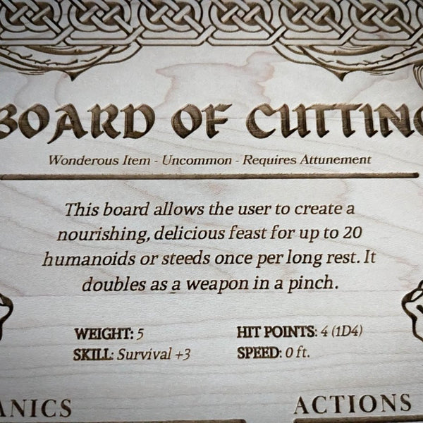 Board of Cutting - The Adorable Alchemist