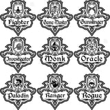 Dungeons and Dragons Coaster with Class Emblem Single or Set! DnD Campaign Party Gift D&D DnD Coaster Dungeon Master Gift Choose your Class