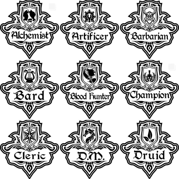 Dungeons and Dragons Coaster with Class Emblem Single or Set! DnD Campaign Party Gift D&D DnD Coaster Dungeon Master Gift Choose your Class