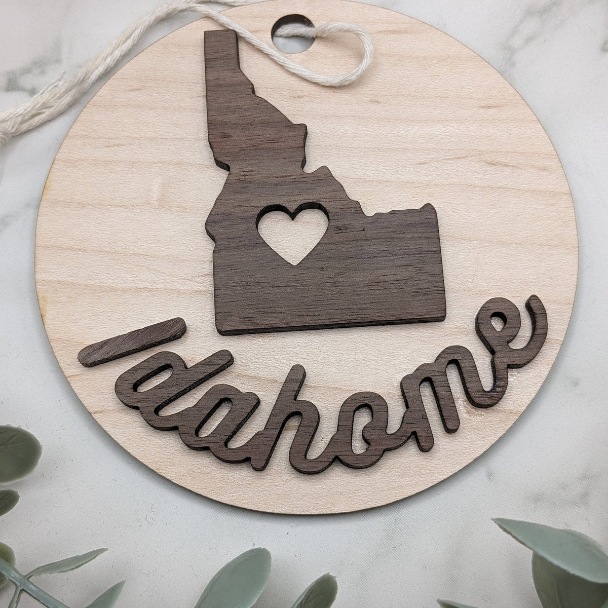 Idaho Christmas Ornament Idahome Christmas gift Wooden Laser Engraved State