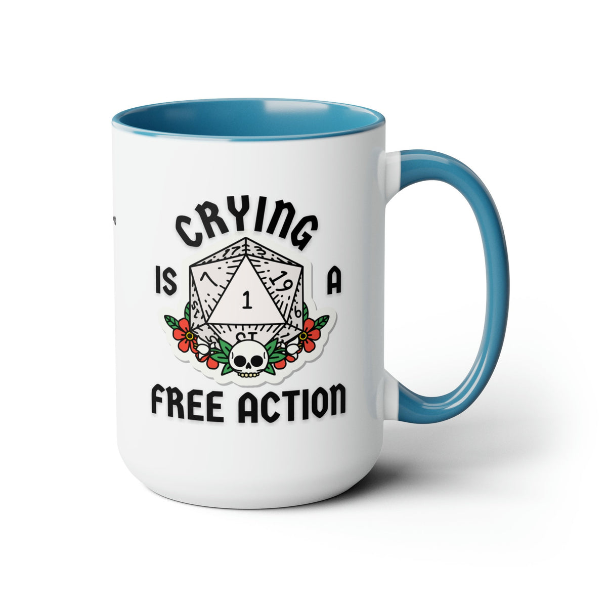 Dungeons and Dragons Mug Crying is a Free Action DnD Themed Mug Funny Gift for Dungeon Master Gift for DM Nerdy Coffee Mug Critical Fail RPG