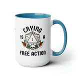 Dungeons and Dragons Mug Crying is a Free Action DnD Themed Mug Funny Gift for Dungeon Master Gift for DM Nerdy Coffee Mug Critical Fail RPG