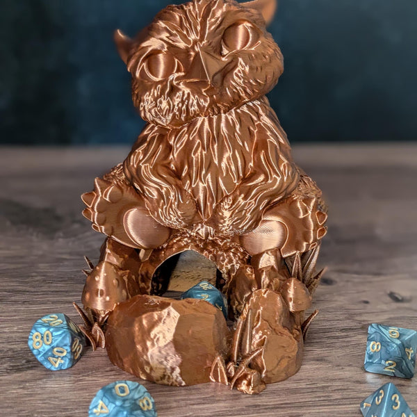 DnD Owlbear Dice Tower Dungeons and Dragons Dice Tower Baby Owl Bear D&D games DnD for Kids Dice Tower Cute Dice Tower