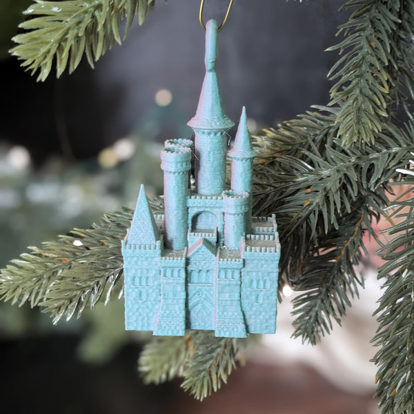 Fairy Tale Castle Ornament - Storybook Castle Christmas Tree Ornament Great Stocking Stuffer! Princess Castle Ornament Christmas Decoration