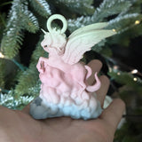 Unicorn Ornament - Unicorn Christmas Tree Ornament Alicorn Unicorn with Wings Great Stocking Stuffer! Princess Ornament Christmas Decoration