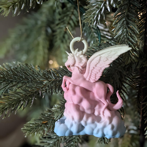 Unicorn Ornament - Unicorn Christmas Tree Ornament Alicorn Unicorn with Wings Great Stocking Stuffer! Princess Ornament Christmas Decoration