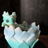 CUSTOMIZED Dragon! Articulated Dragon and Egg for Dragon Lovers Large Desk Dragon Companion Blue and Green Dragon and Dragon Egg Dragon