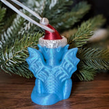 Dragon Ornament - Santa Dragon Christmas Tree Ornament Great Stocking Stuffer! Fantasy Ornament Christmas Decoration Dungeons and Dragons