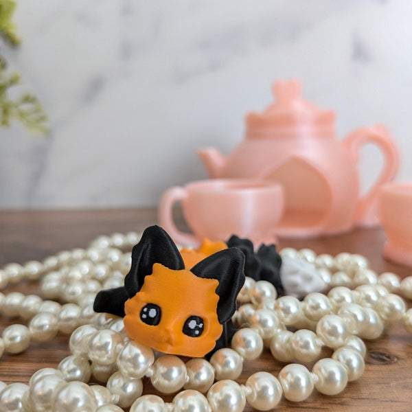 CUSTOMIZABLE Fox Desk Buddy Articulated Fox Figurine Desk Toy - Orange Fox Desk Decoration for Home or Office Coworker Gift! Fidget Toy Fox