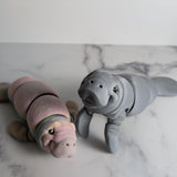 CUSTOMIZABLE Flexi Manatee Desk Buddy Articulated Manatee Figurine Desk Toy Sea Cow