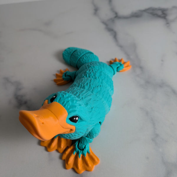 CUSTOMIZABLE Flexi Platypus Desk Buddy Articulated Platypus Figurine Desk Toy