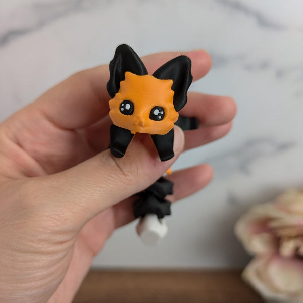 CUSTOMIZABLE Fox Desk Buddy Articulated Fox Figurine Desk Toy - Orange Fox Desk Decoration for Home or Office Coworker Gift! Fidget Toy Fox