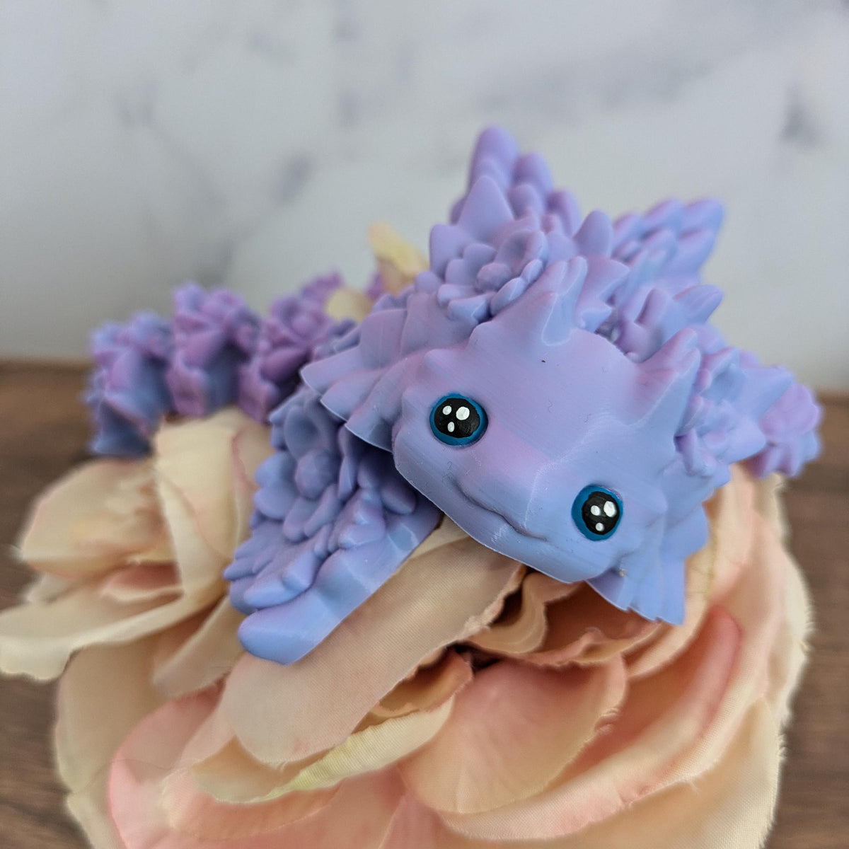 CUSTOMIZED Dragon! Articulated Dragon Axolotl Dragon Large Desk Dragon Choose Your Colors! Hand Painted Eyes!