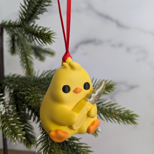 Stabby Duck Ornament - Stabby Duck Christmas Tree Ornament Great Gift for Duck Lovers! Duck stocking stuffer