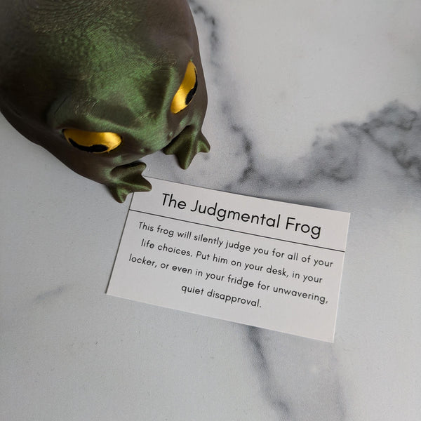 Judgmental Frog Desk Buddy