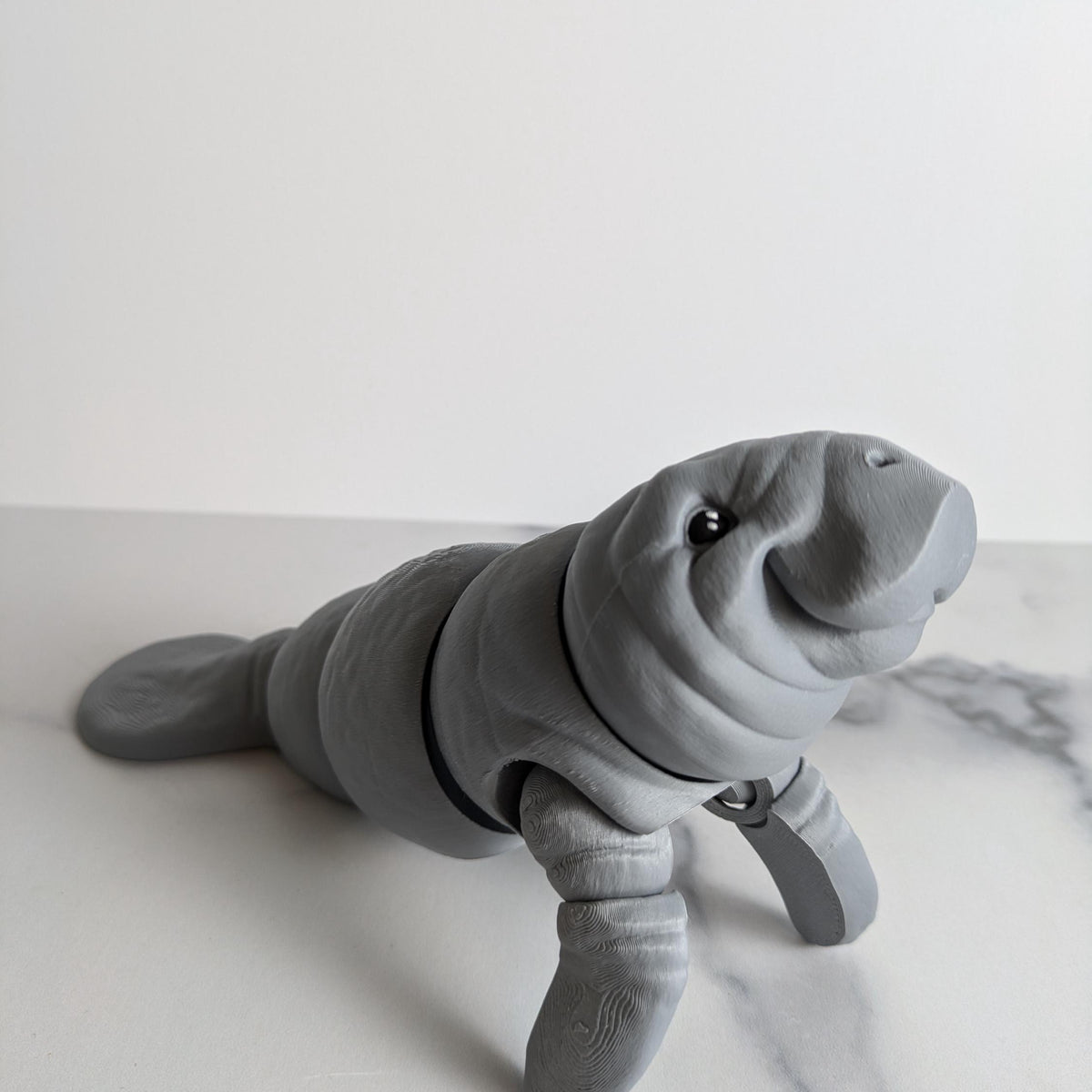 CUSTOMIZABLE Flexi Manatee Desk Buddy Articulated Manatee Figurine Desk Toy Sea Cow