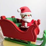 Cute Santa and Reindeer Sleigh Playset Adorable Christmas Desk Toy Fidget Holiday Desk Decoration Santa Rudolph Coworker Gift Santa Claus