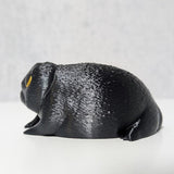 Depressed Dumpling – Sad Black Rainfrog Figurine, Moody Frog Desk Buddy - Emotional Support Blob