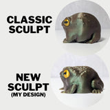 Judgmental Frog Desk Buddy Rain Frog Figurine Desk Toy Green Grumpy Frog Desk Decoration for Home or Office Coworker Gift! Toad Figurine