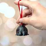 Judgmental Frog Ornament: Grumpy Toad Christmas Tree Decor - Funny Animal Sculpture