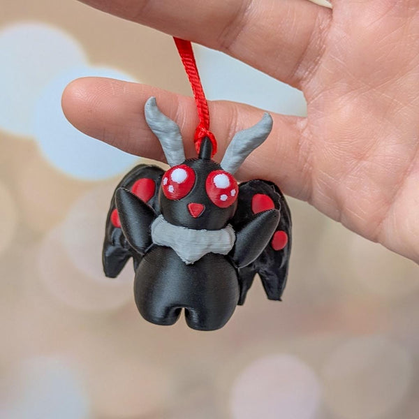 Mothman Ornament – Kawaii Cryptid Christmas Decor, Gothic Holiday Ornament