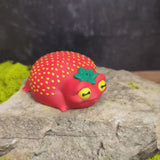 Strawg™ the Strawberry Frog Figurine – Cute Fruit Frog Gift, Cottagecore Decor, Weird Frog Art Toy, Desk Buddy, Fake Food Collectible