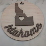 Idaho Christmas Ornament Idahome Christmas gift Wooden Laser Engraved State