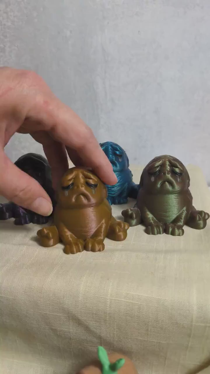 Squonk Cryptid – Adorable Sad Cryptid Figurine - Emotional Support Cryptid - Fantasy Desk Pet - Weird Little Guy
