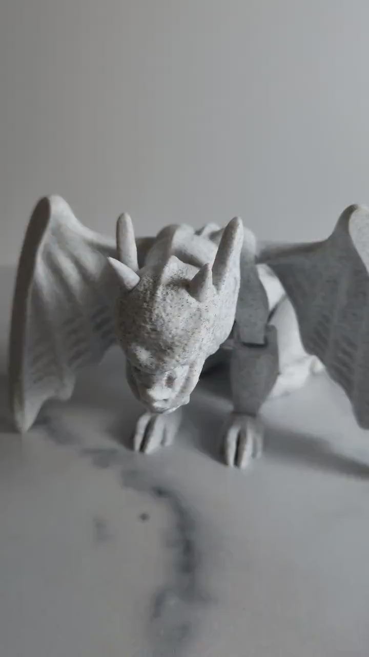 CUSTOMIZABLE Flexi Gargoyle Desk Buddy Articulated Gargoyle Figurine Desk Toy Gothic Gift Gothic Decoration Goth Aesthetic