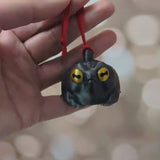 Judgmental Frog Ornament: Grumpy Toad Christmas Tree Decor - Funny Animal Sculpture