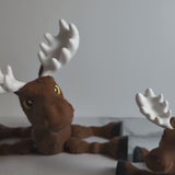 CUSTOMIZABLE Flexi Moose Desk Buddy Articulated Brown Moose Figurine Desk Toy - Mama Moose and Baby Moose Desk Decoration Coworker Gift